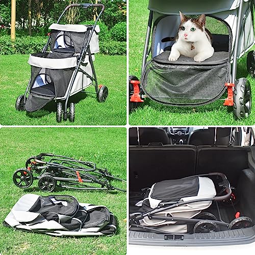 Dog Strollers For Small Dogs,Double Pet Stroller For 2 Small Medium Dogs Cats Folding Portable Cat Stroller With 4 Lockable Wheels #TOP2