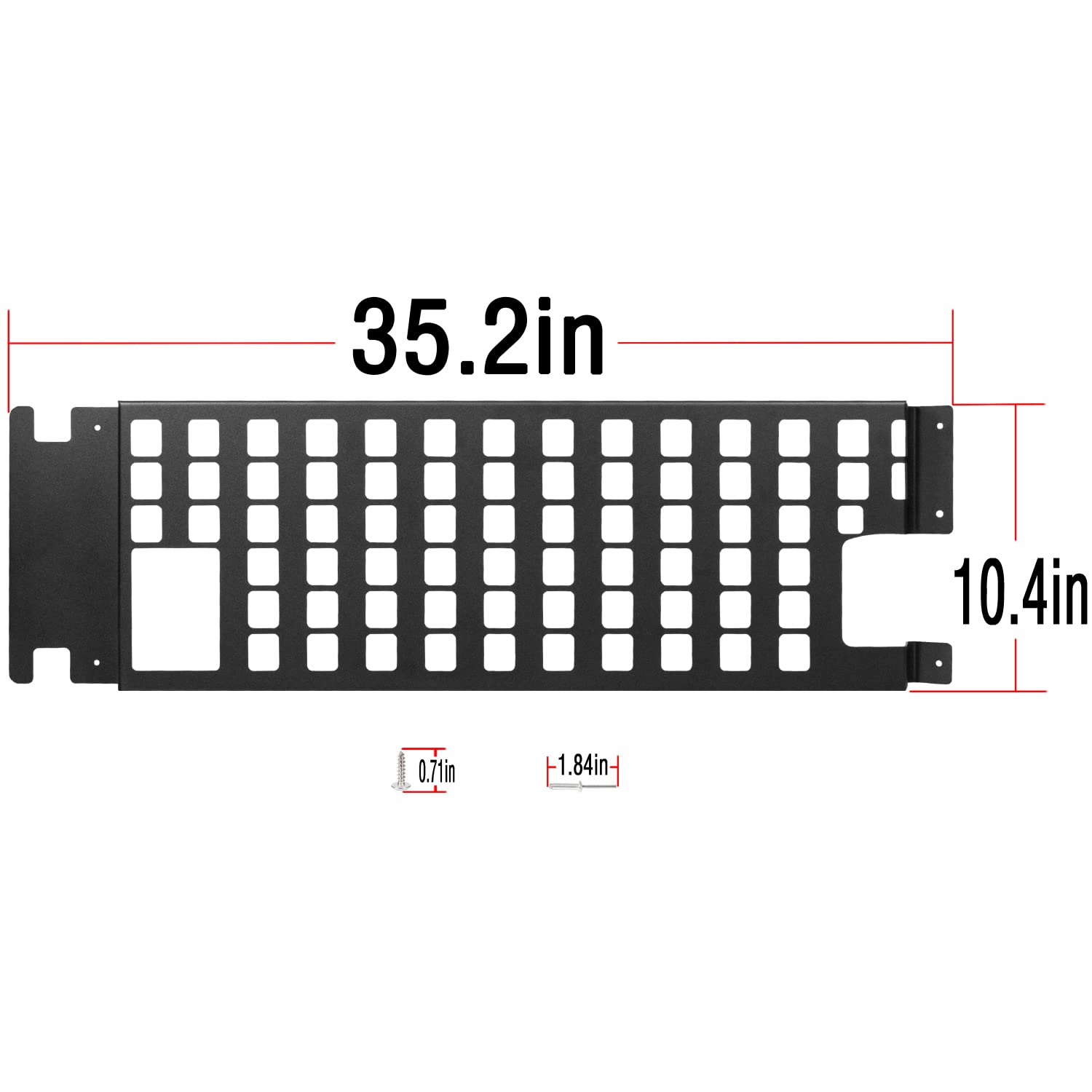 Top Roof Rack Cargo Hard Top Molle Panel for Jeep Wrangler JK 2007-2018(4-Door), Overhead Molle Panel Luggage Storage Carrier Metal Shelf Accessories for JK