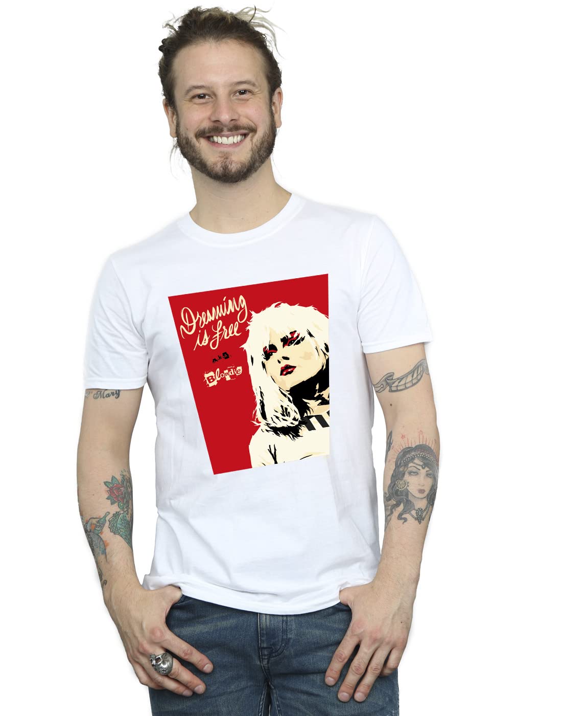 Absolute Cult Blondie Men's Dreaming is Free T-Shirt White Medium