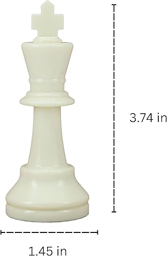 Miniatura 20 de WE Games Staunton Chess Knight - Pieza de ajedrez de plástico ligero para juego de torneos, fondo de fieltro, diseño clásico Caballero