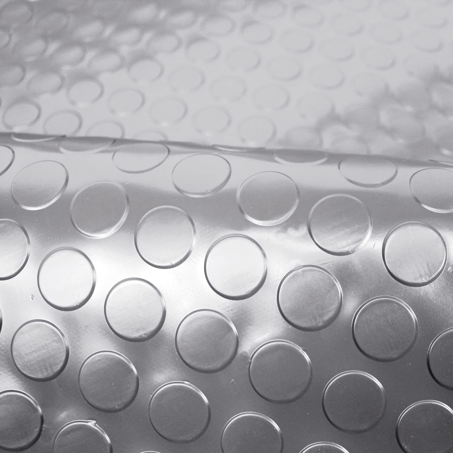 Olivo.Shop - Alfombra de Goma Antideslizante de PVC, Revestimiento de Suelo engomado de PVC Exteriores, Bares, talleres, Gimnasio, Garaje, 1,5 m de Ancho Work Bollo (Gris, 1,5x4 MT)