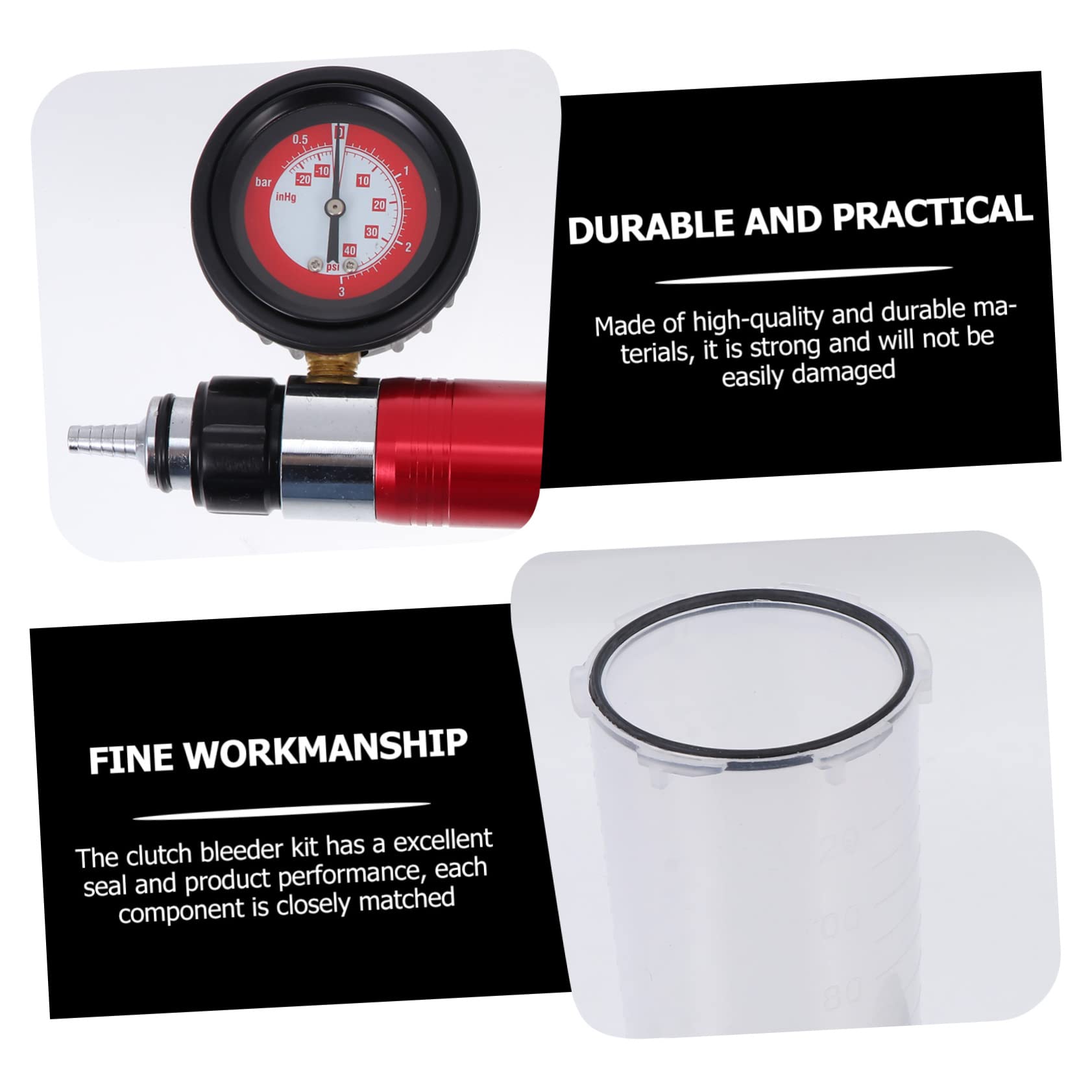 HOLIDYOYO Brake Fluid Bleeder Kit Vacuum Pump for Car and Home Use Easy to Transport and Store