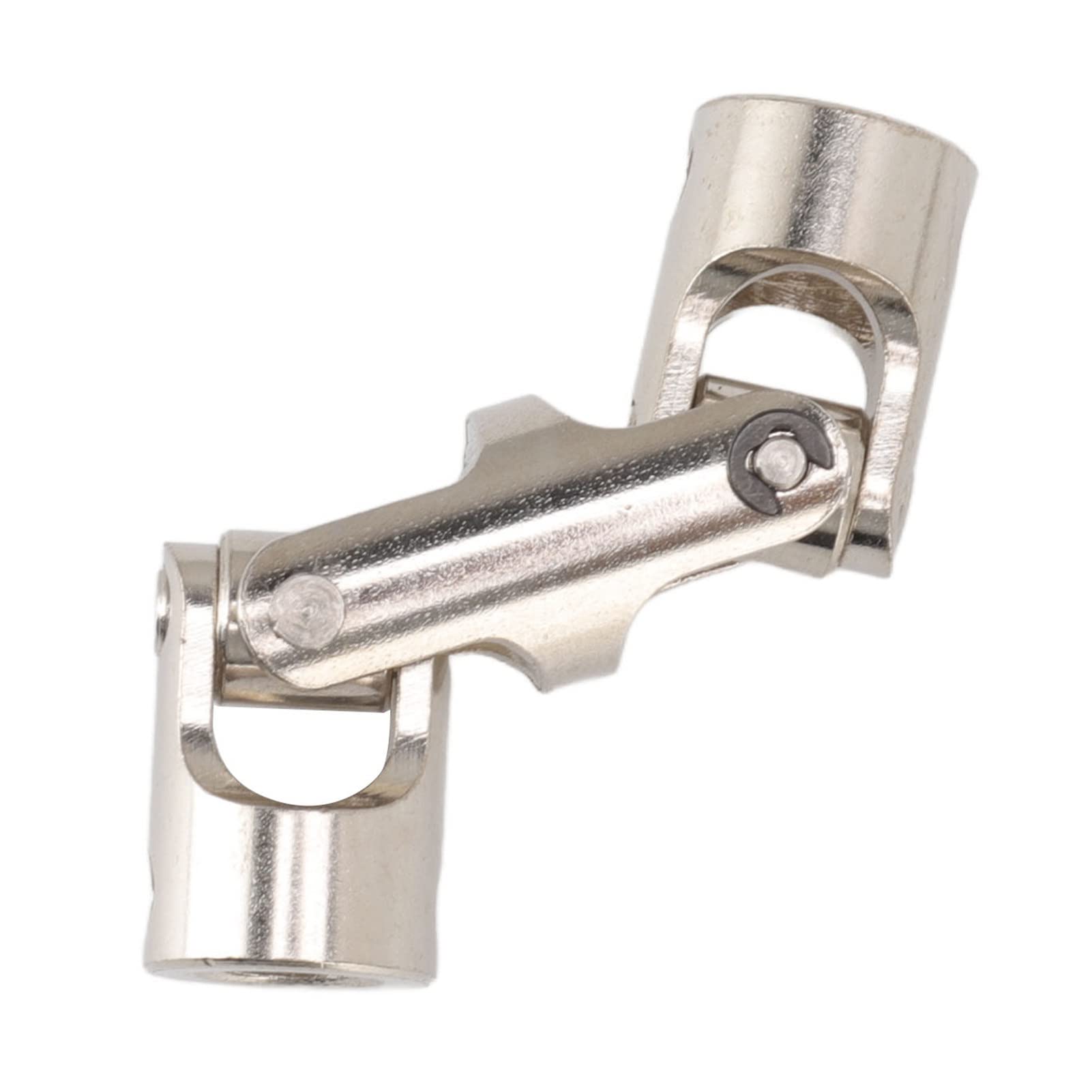 Eje de junta universal RC de 8 mm a 8 mm, acoplamiento de acero giratorio de 3 secciones, conector de dirección para coches y barcos RC con tornillos de fijación, eje de