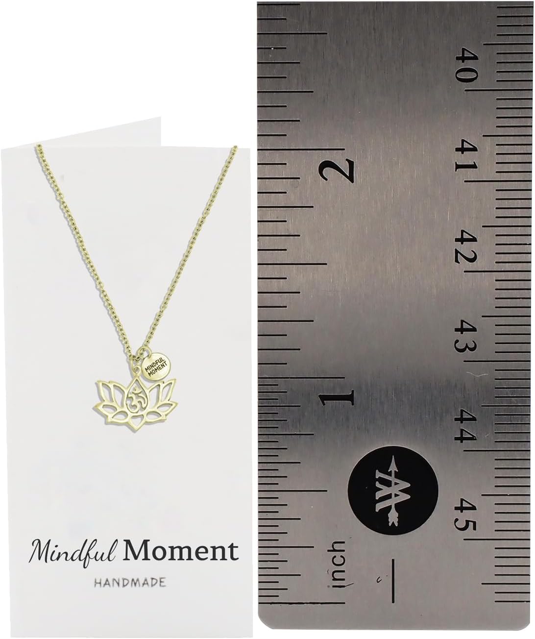quan jewelry Yoga Lotus Flower Pendant Necklace with Om Symbol, Happy Birthday Gifts Ideas for Mom, Daughter, Women with Inspirational Quote on Gift Card