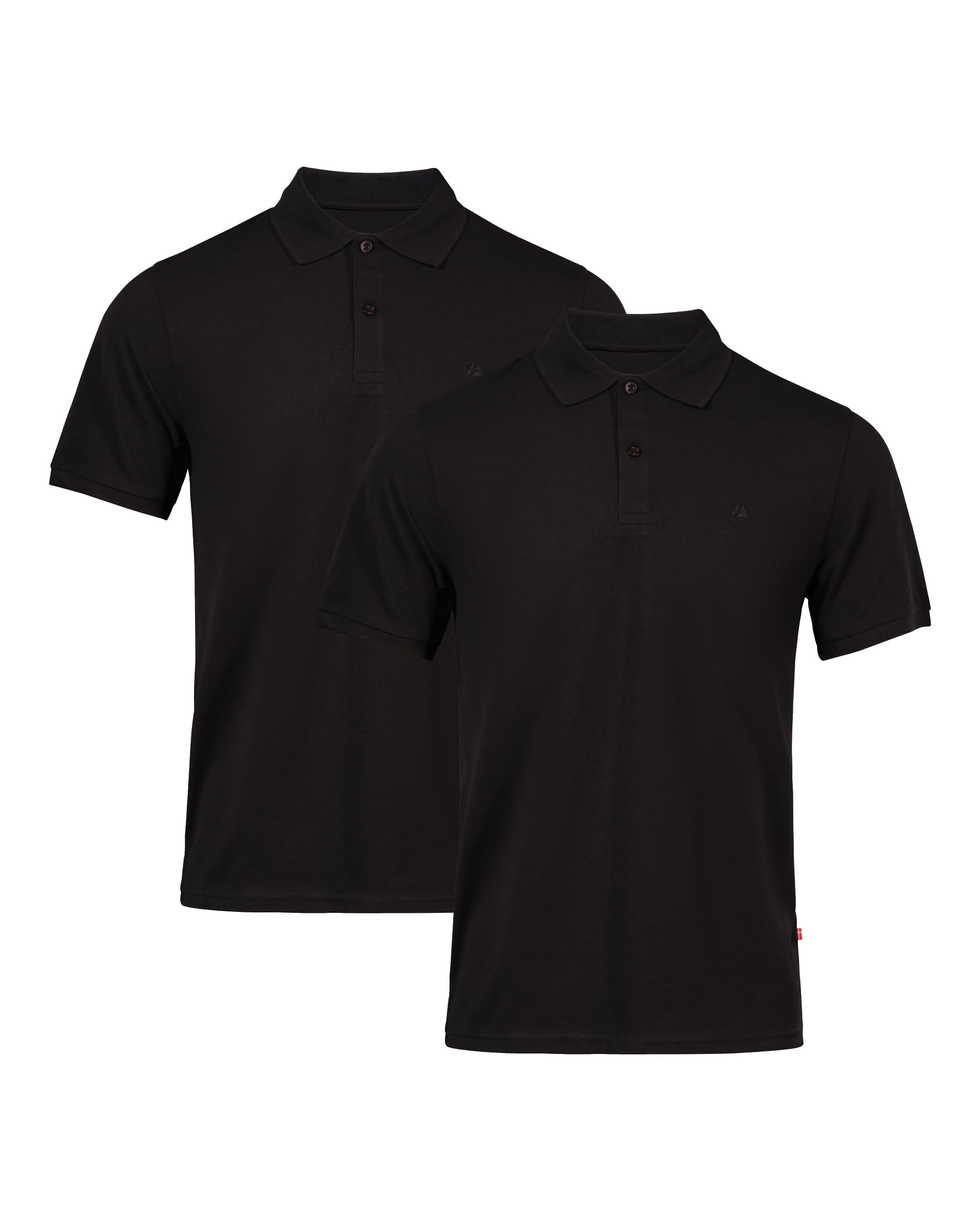 DANISH ENDURANCE Premium Men's Short-Sleeved Polo Shirt (Pack of 1 | 2 Pack), Piqué Quality Made of Organic Cotton, Polo Shirt with Regular Fit and Stretch