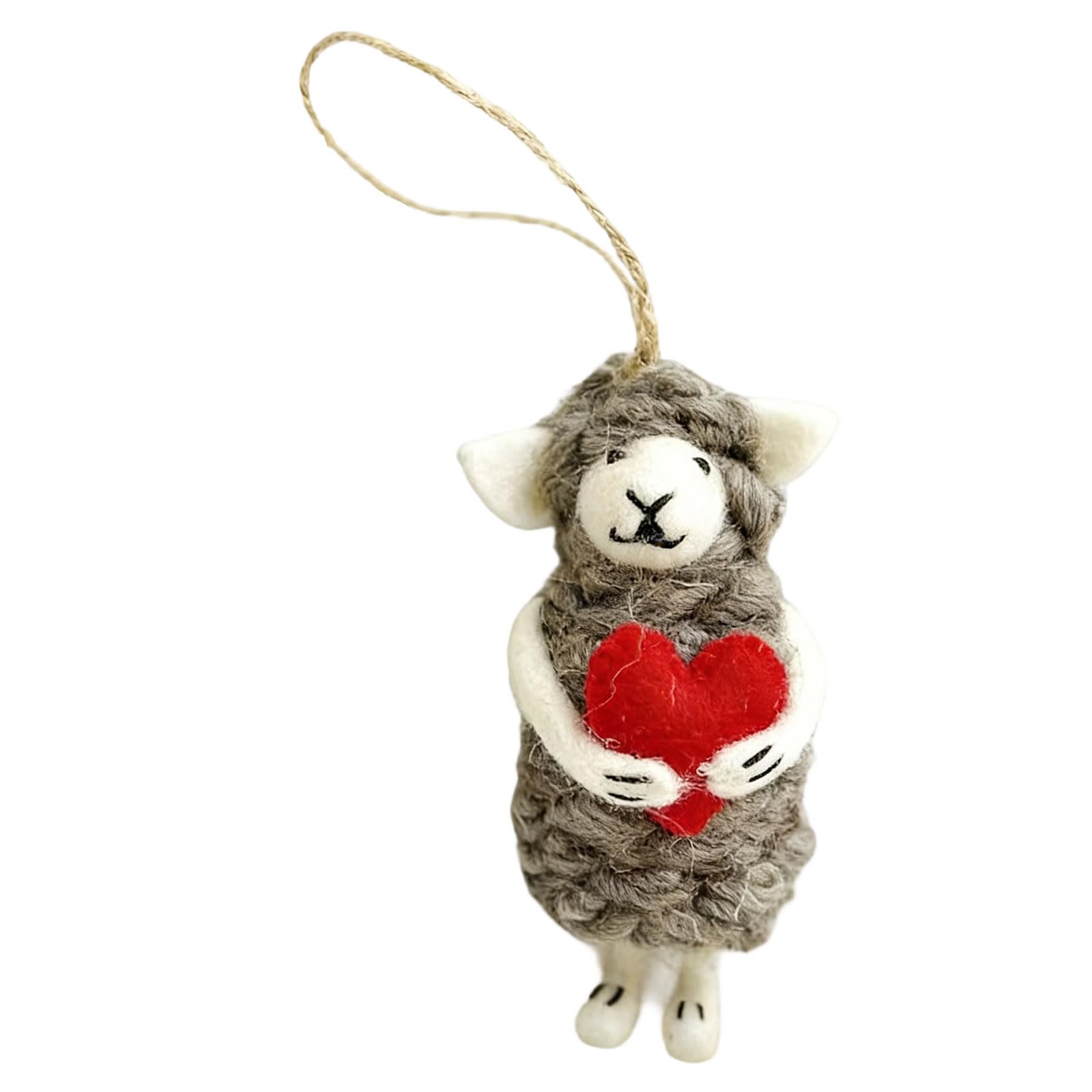 hogtnd Crochet Flower Sheep Keychain Rose Bag Charm Pendant Valentines Friend Couples Aesthetic Keychains Lovely Bag Charm Crochet Rose Flower Sheep Keychain Car Keyring KeyHolder