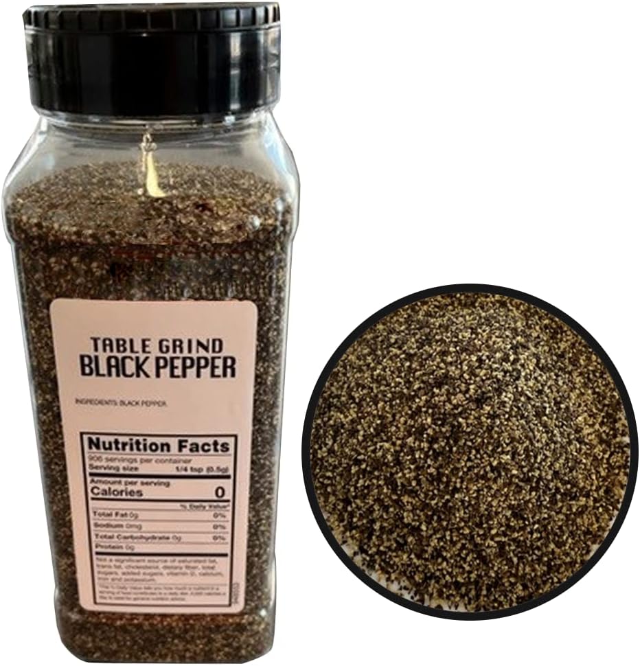 Sauer's Ground Black Pepper | Restaurant Table Grind | 1 Pound Canister | Foodservice