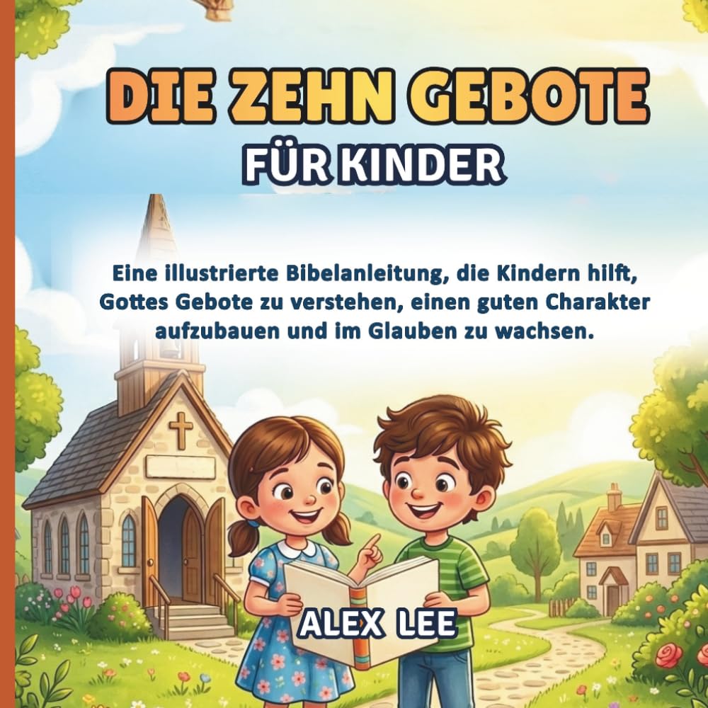 DIE ZEHN GEBOTE FÜR KINDER: Eine illustrierte Bibelanleitung, um Kindern zu helfen, Gottes Gesetze zu verstehen, guten Charakter aufzubauen und im Glauben zu wachsen.