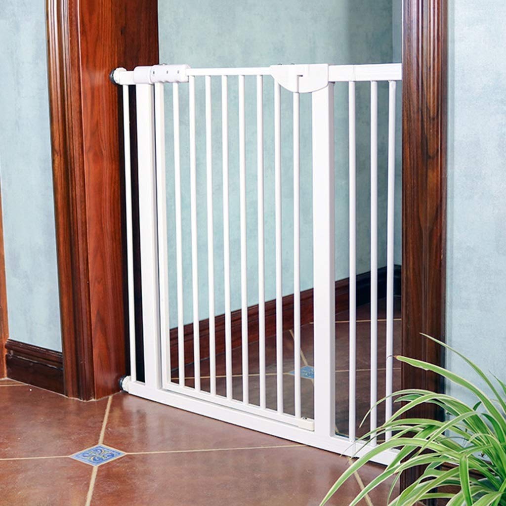 Box per Animali Domestici Cancelletti Di Sicurezza Chiusura Automatica Porta per Bambini con Montaio a Pressione ， Metallo Bianco per Cancelli Di Sicurezza Porte per Corridoi Cancello per Scale Cancel