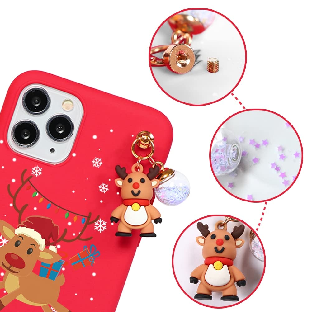 Yoedge Cover Per Huawei P30 Pro Con Motivo Natalizio - Custodia Morbida Silicone Antiurto Con Cervo E Palline