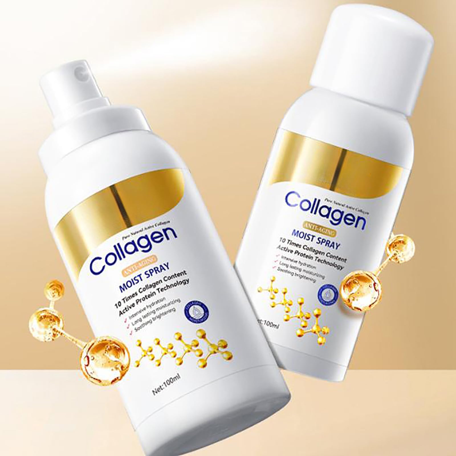 Spray reafirmante de colágeno, relleno y reafirmante para el cuerpo y la cara, suero de colágeno, spray antiarrugas y antiedad para absorción rápida e hidratación instantánea para cuerpo, brazos - 5