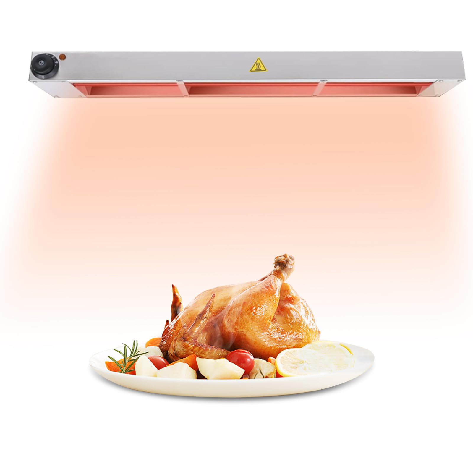 Wärmebrücke Gastro Küche, Edelstahl Wärmelampe für Speise(1stk, 150cm)
