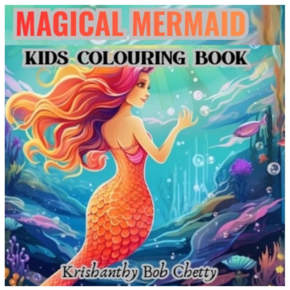 MAGICAL MERMAID: Cute Mermaids under the Ocean for kids ages 4+. Kids Colouring book Featuring Super Easy, Bold and Simple Mermaid designs (MERMAID MAGIC WORLD COLOURING BOOKS)