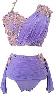 Girl Sleeveless Purple Lyrical Dance Dress Modern Dance Pole Dance Performance Dress