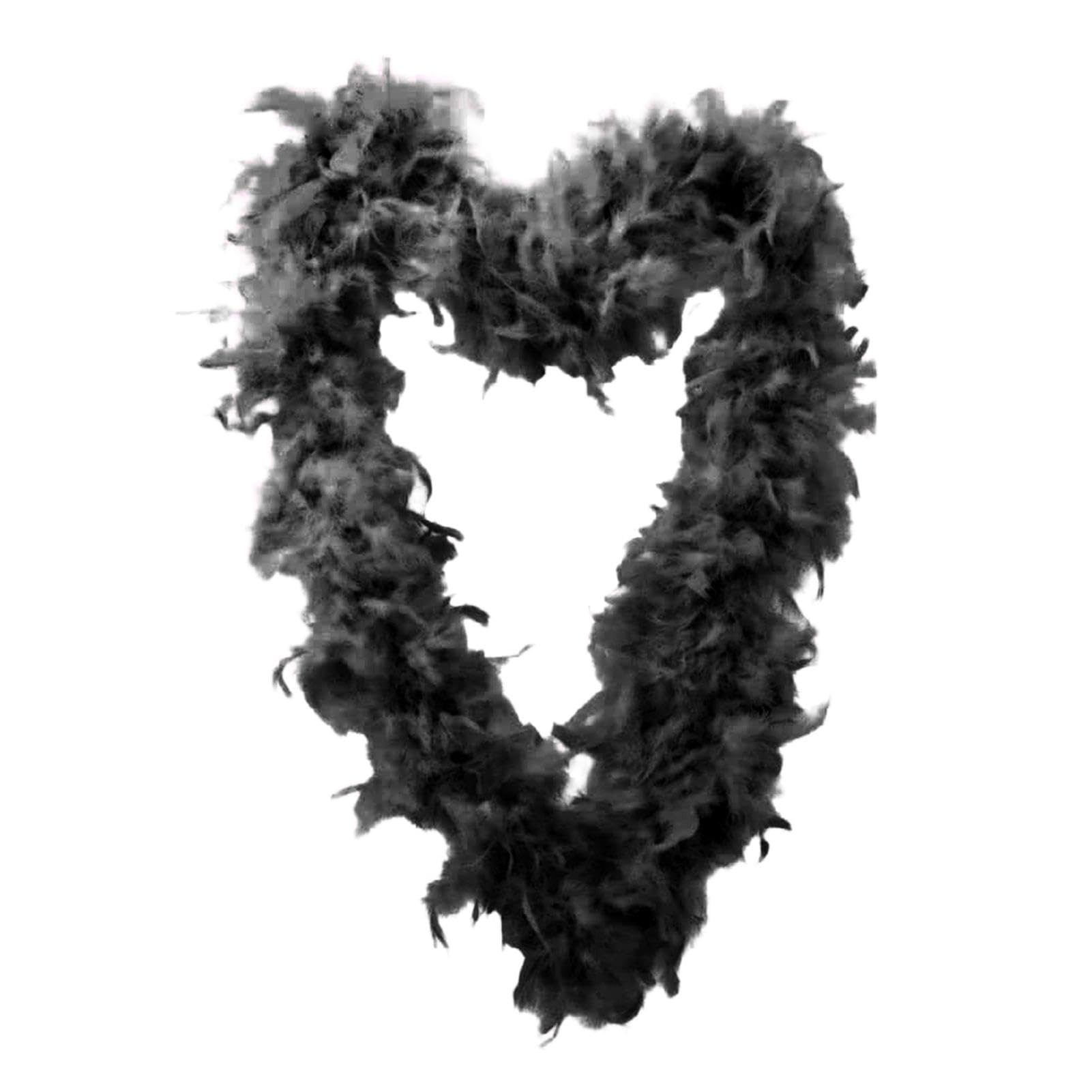 Black Feather Boa - 2 Meters Long Fluffy Boa For Women's Crafts, DIY, Fancy Dress Accessories - Christmas, Carnival, Dancing, Wedding, Party