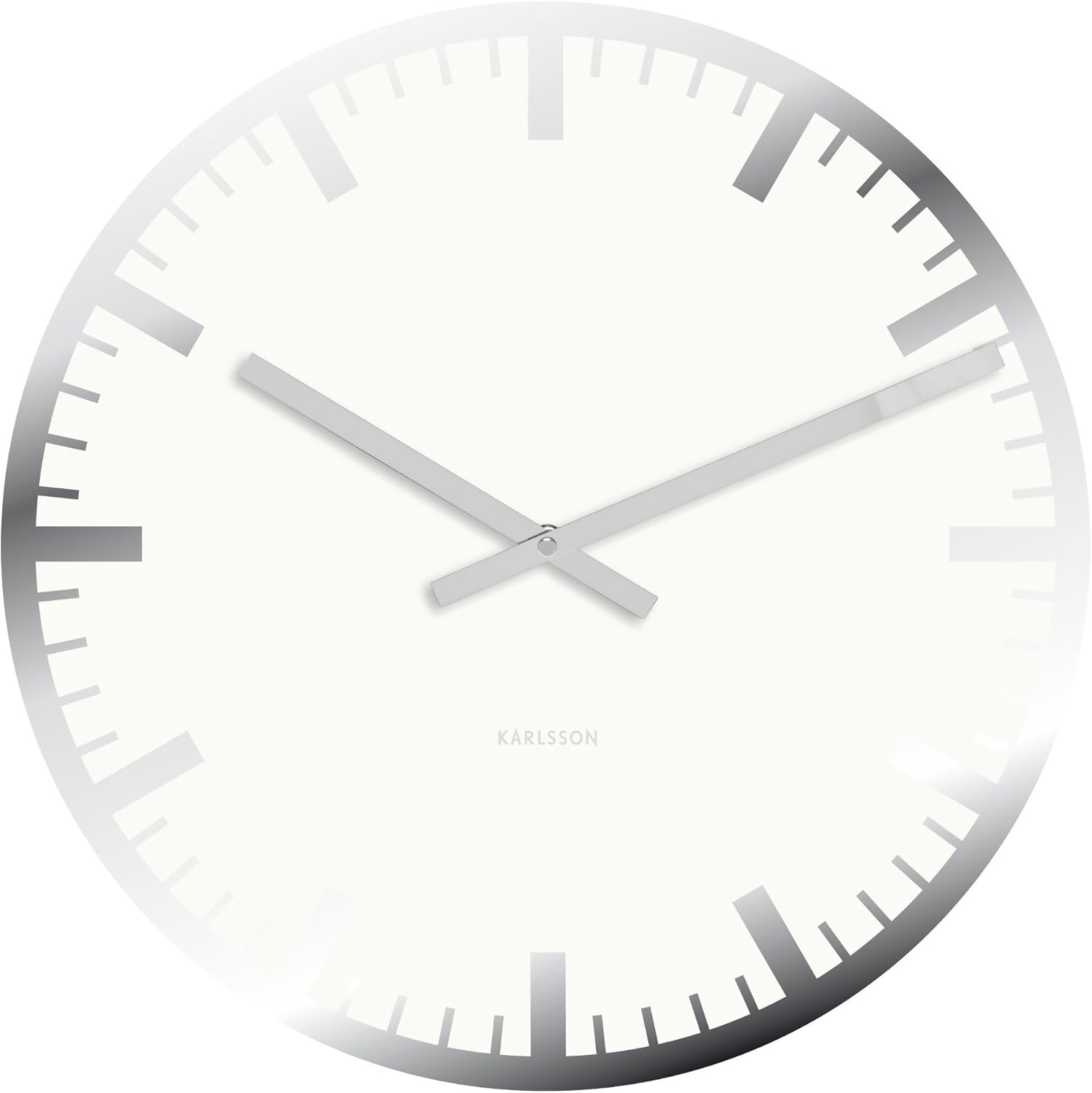 Present Time Karlsson Wall Clock No Case White Glass Amazon.co.uk
