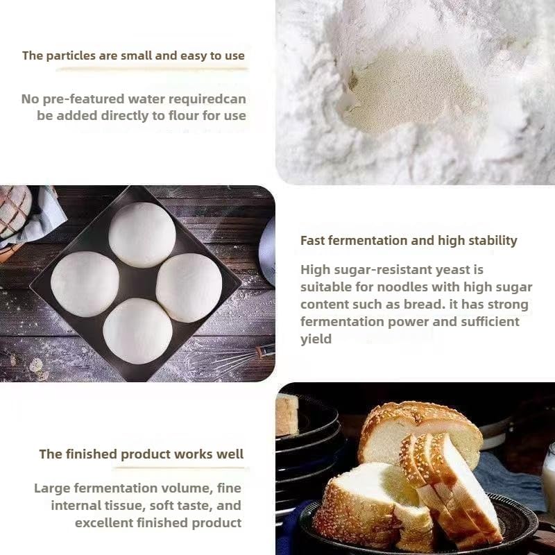 Instant active dry yeast, yeast powder fermentation powder household small package dry yeast, Mantou, steamed stuffed buns, bread and flour, (5g * 5 bags) 0.88oz即发活性干酵母馒头包子面包发面宝