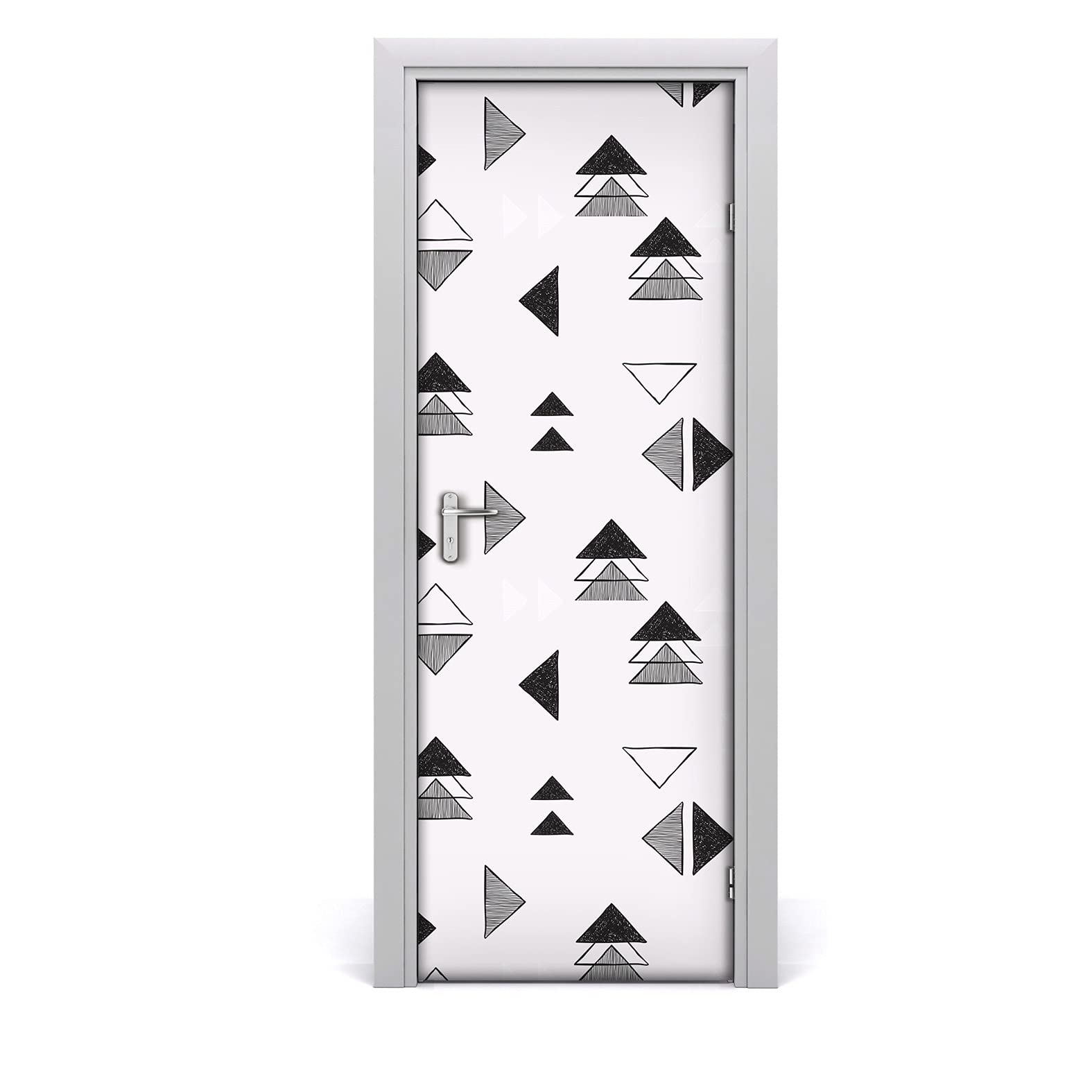 Vinilo para ocultar imperfecciones en puertas con adhesivo geométrico 85x200 cm