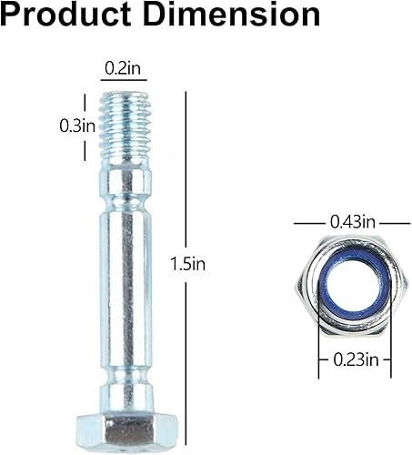 Miniatura 9 de Kit de pasadores de cizalla para soplador de nieve de repuesto OEM 707555 para Briggs & Stratton, compatible con lanzanieves Craftsman de doble