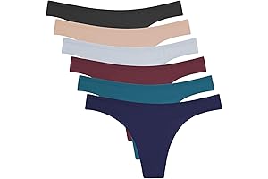 Women's Breathable Cotton Thong Panties 6-Pack: Unleash Comfort & Confidence All Day Long