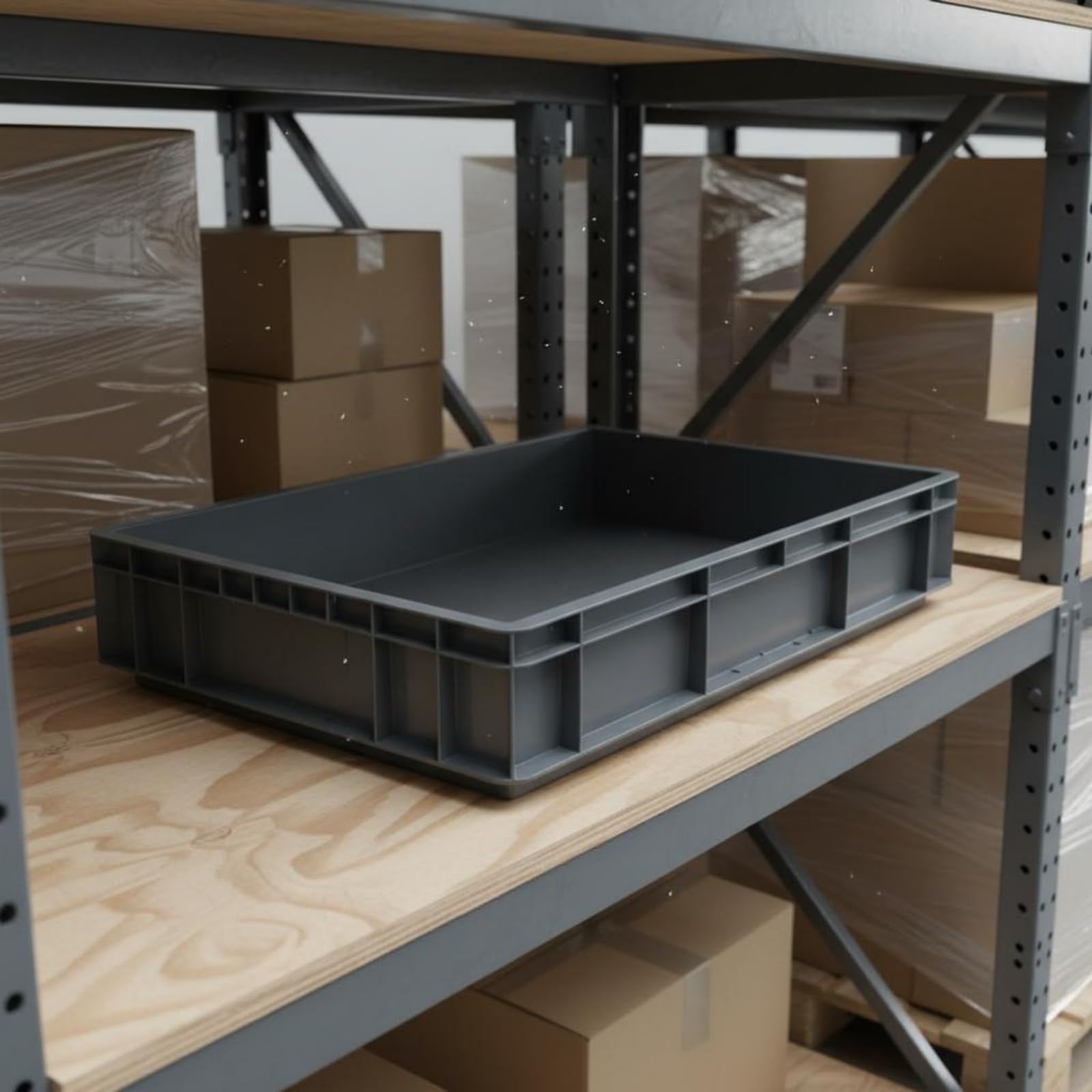 Colcolo Cassone Industriale Contenitore Logistico Scatola Impilabile in HDPE Struttura Robusta per Smistamento Pezzi Adatto a Magazzino Officina Movimentazione Articoli, Blu, EU5616