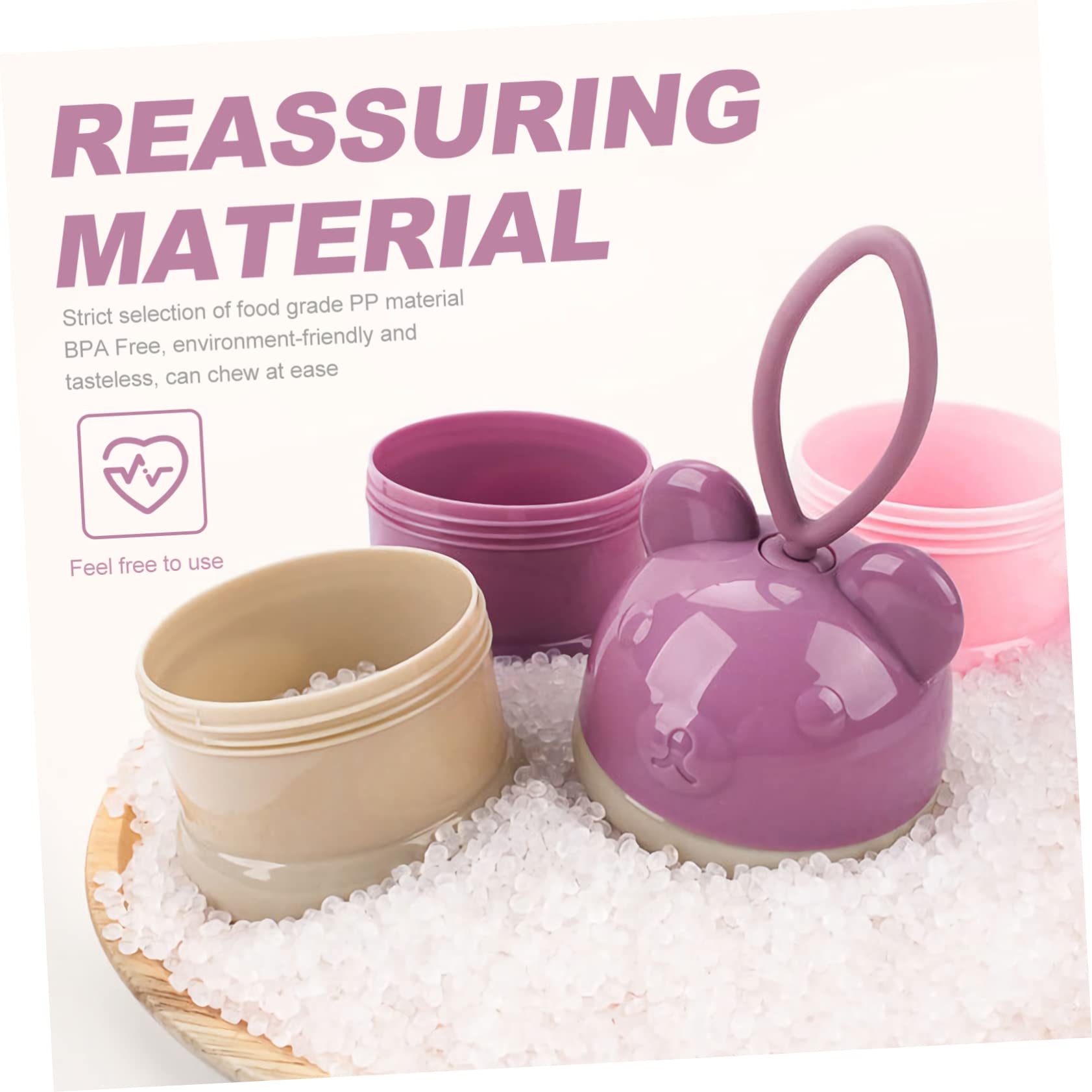 MOLUCKFU 2 Sets Three Layer Milk Powder Storage Case Formula Dispenser for Travel Portable Carrying Container and 2pcs