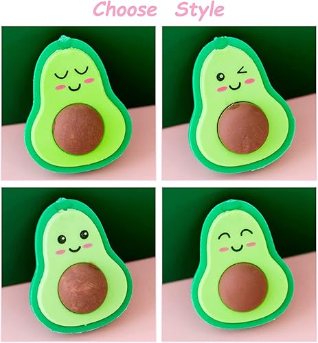 Miniatura 5 de Ranvi 30 borradores de aguacate, mini borradores para niños, fiesta de premios, carnaval y suministros escolares