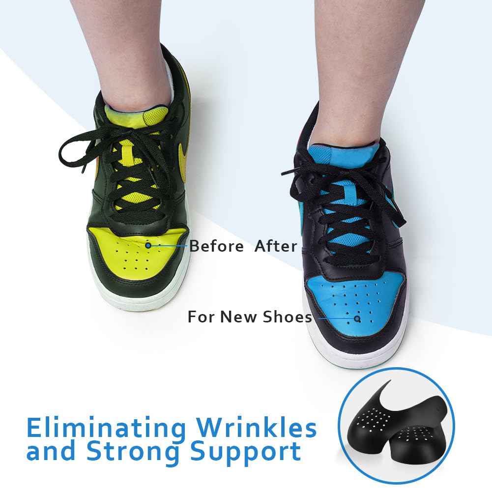 LOPHE Protector Zapatillas, 4 Pares Crease Protector para Prevenir Arrugas de Zapatos, Antiarrugas Zapatillas, Punteras Zapatos para Prevenga Hendidura del Pliegue del Calzado Deportivo, L