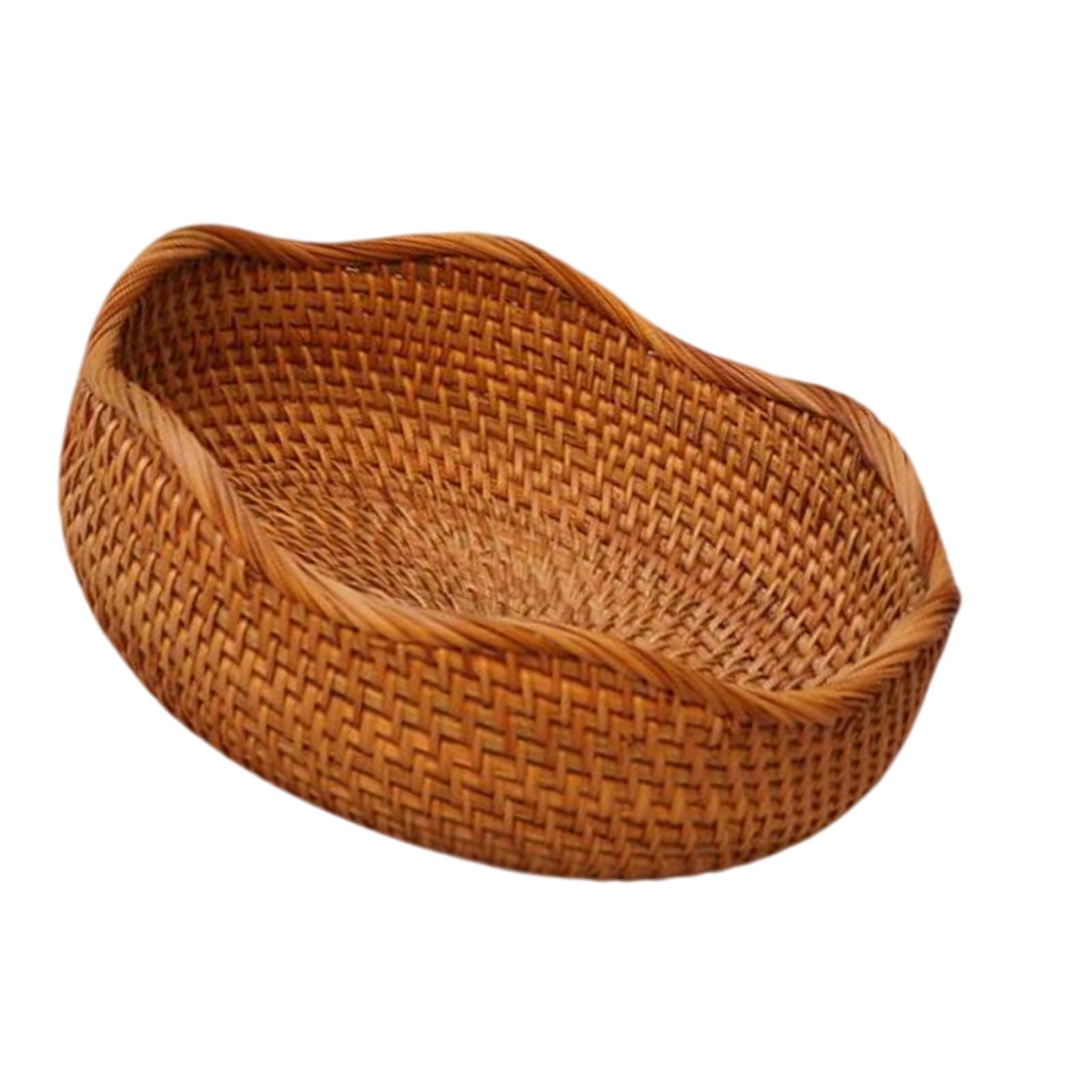 Snorvixre Natural Fruit Basket Bread Storage Bin Ventilated Design for Kitchen Living Room Home Organization Fruit Basket for Kitchen