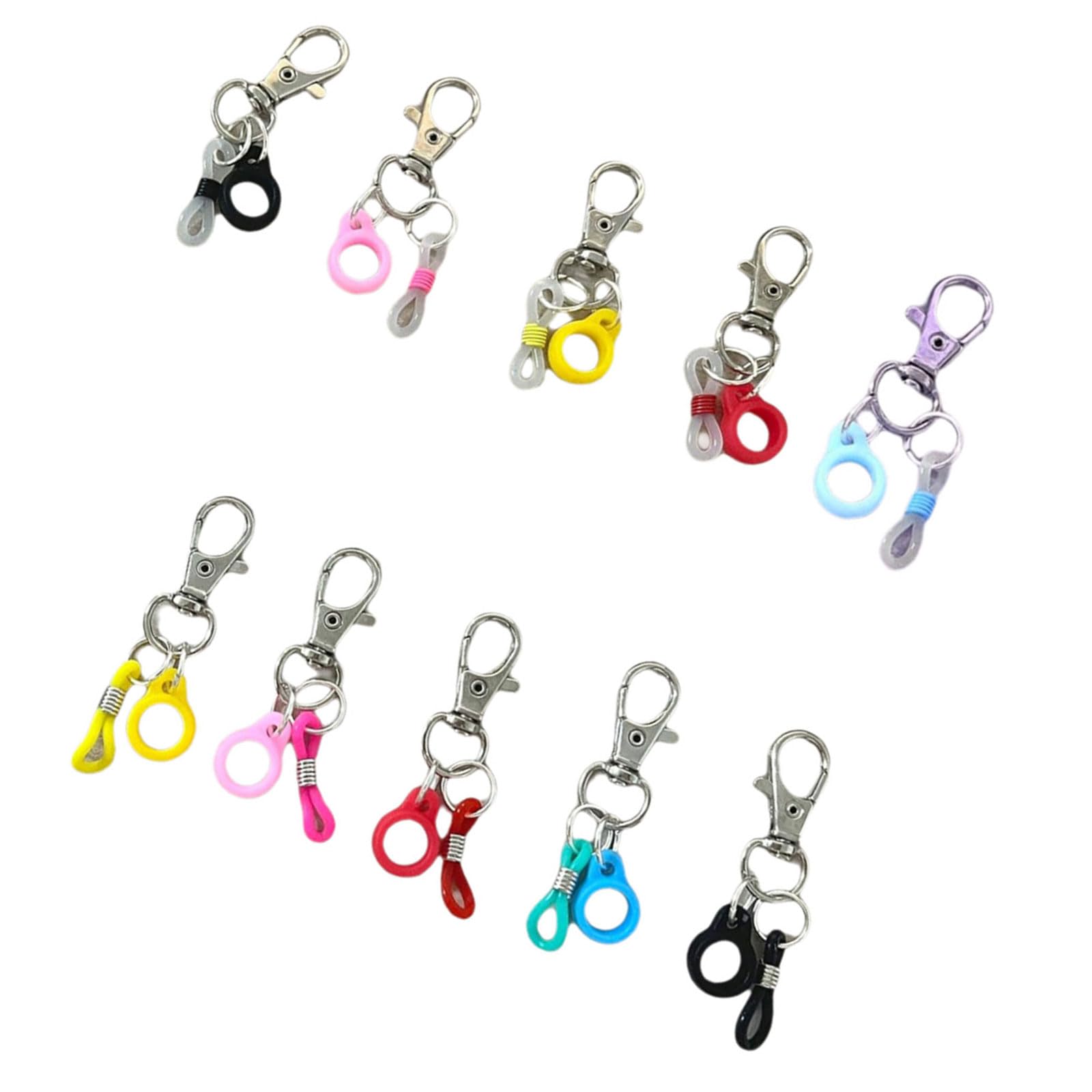 RBRMHM 10Pcs Pen Holder Keychain for Lanyard Silicone Pen Holder Clip for Nurses Doctor Teacher Badge Reels Accessories