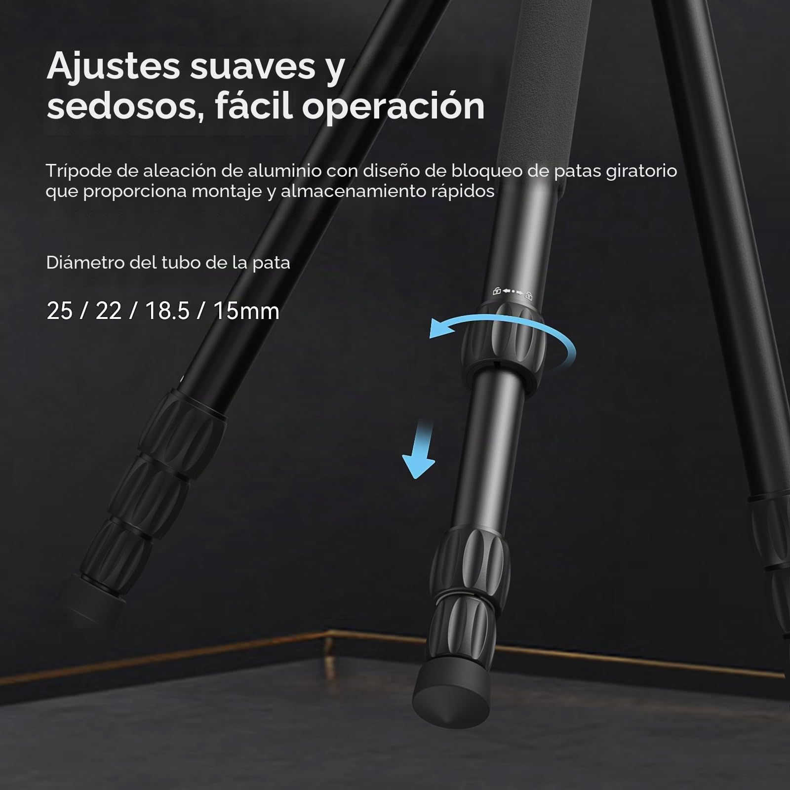 SMALLRIG Trípode de Vídeo Profesional de 72", Cabezal Fluido con Base Niveladora, Conversión de Monopié, Trípode de Vídeo con Bolsa de Transporte, Carga de hasta 8,8lbs/4kg - 4319