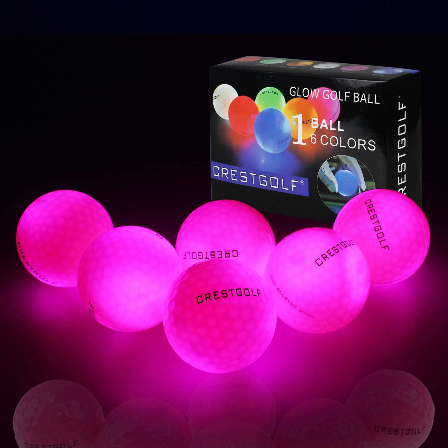Amazon | Crestgolf フラッシング光るゴルフボール ナイトグロー 