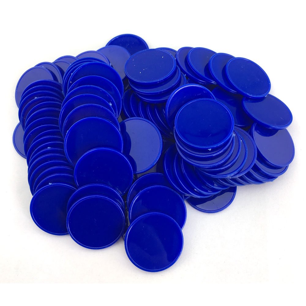 Smartdealspro Set of 100 1 Inch Opaque Plastic Learning Counters Mini Poker Chips Game Tokens with Storage Box