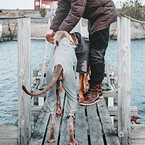 Hurtta Body Warmer Hundeanzug, Erholungsanzug, Kohlegrau, 14 Monate