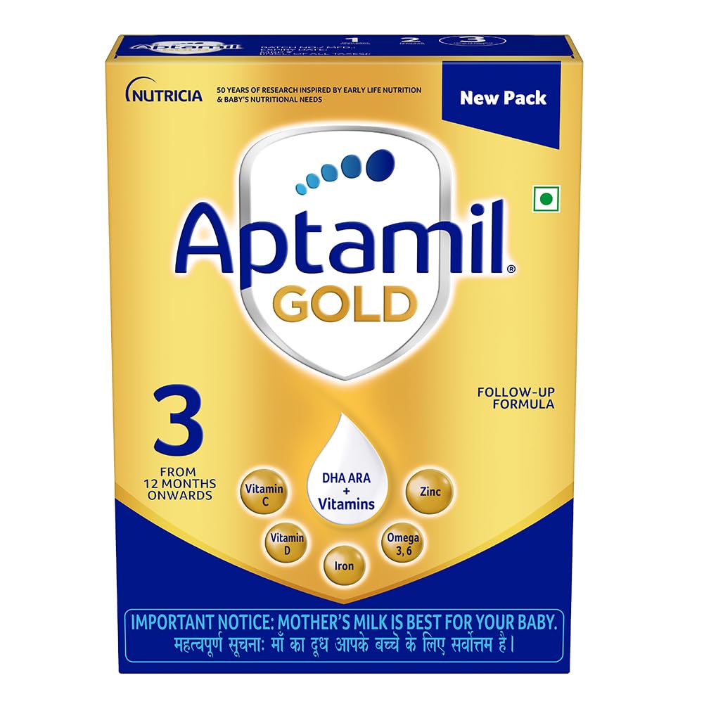 Aptamil Gold Follow Up Infant Formula Milk Powder for Babies - Stage 3 ( 12 month onwards ) - 400gm - BIB Pack-image-38