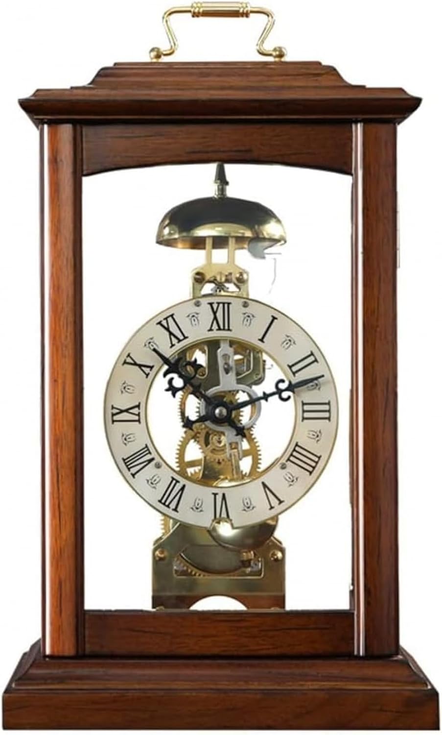 Retro Mechanical Seat Clock Chinese Table Clock Household Clock Decoration Old Table Pendulum Clock Mantel Clock