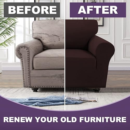 Miniatura 6 de MeilleMaison 2024 - Funda elástica para sillón, 1 pieza, lavable, protector de muebles para mascotas, antideslizante, con parte inferior elástica