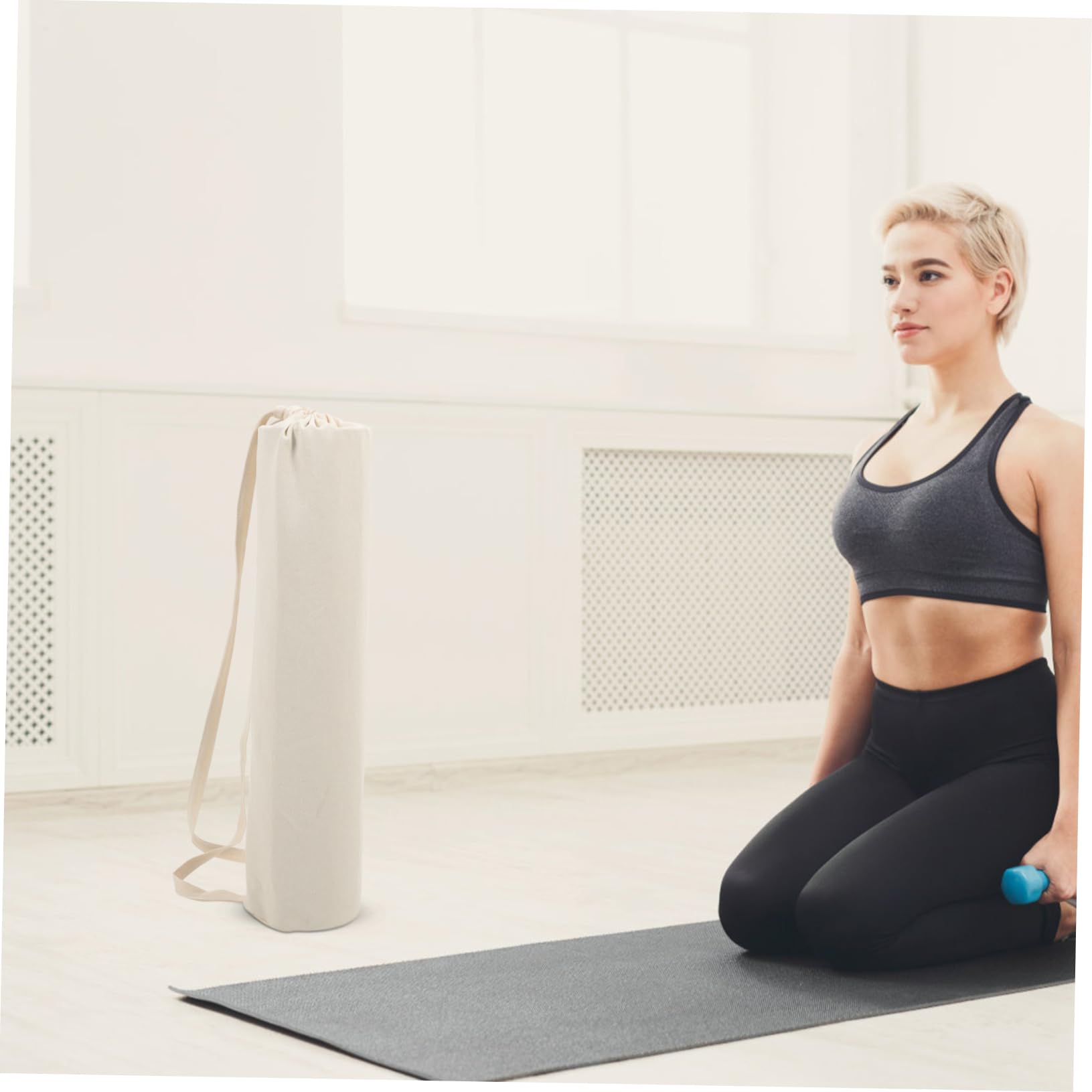 Toddmomy 5 Stück Yoga-aufbewahrung Tasche Joga Für Frauen Mattentasche Reise-yogamatte Faltbar Trainieren Yoga-fitnesstasche Schulter Über Nacht Träger Für Yogamatten Waschbar Weiß Stoff