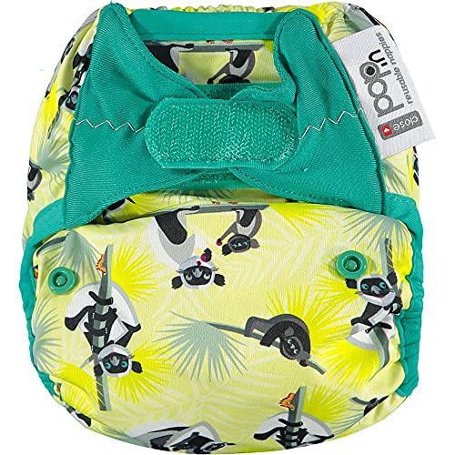 Cobertor Pop-in reutilizable pañal V2 bambú cierre velcro, colección desde el nacimiento hasta el orinal, lemur unisex