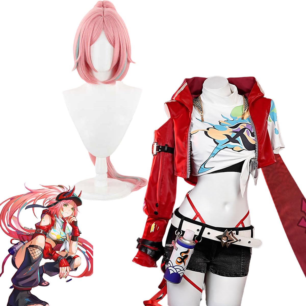 Amazon.co.jp: 崩壊：スターレイル 乱破 コスプレ衣装 ウィッグ付き 帽 