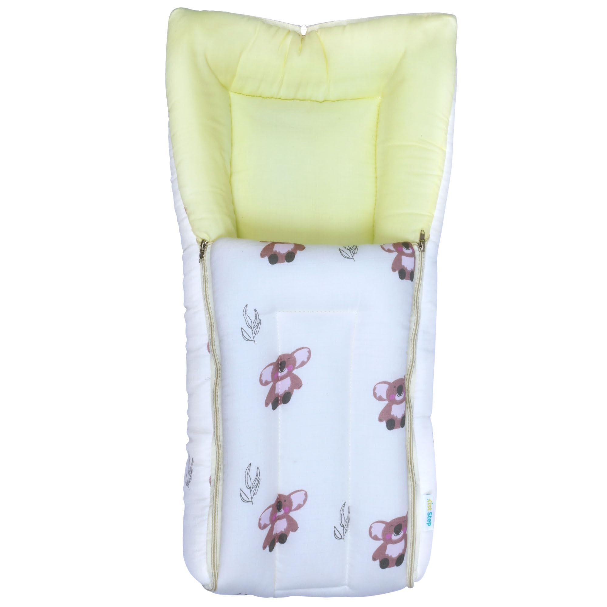 1ST STEP Muslin Cotton 3 in 1 Baby Bed, Sleeping Bag & Carry Nest, Cotton Baby Bedding for New Born & Infant, Portable Bassinet, for Baby Carrying &  image 4