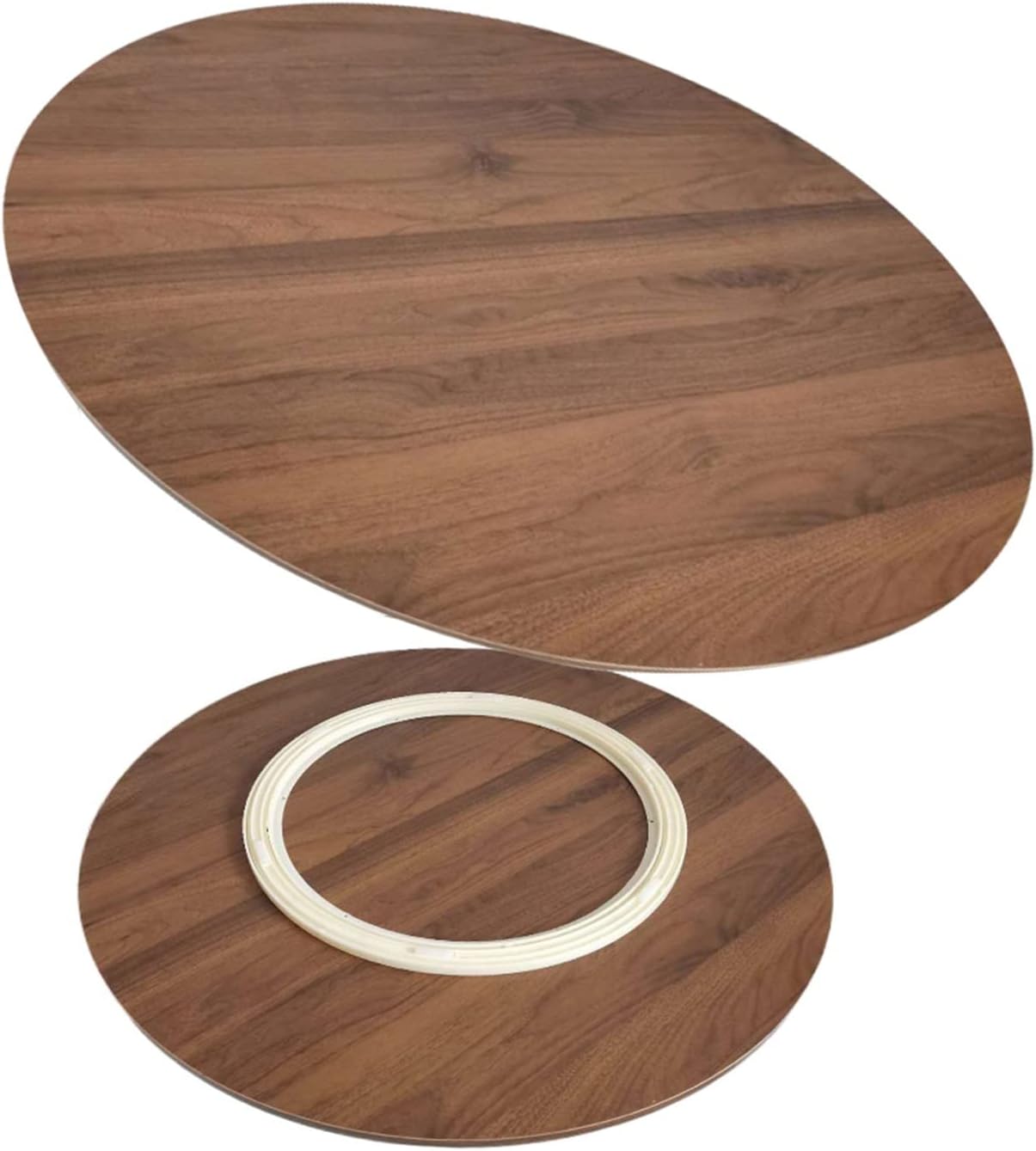 Large Wooden Turntable Lazy Susan, Wooden Lazy Susan Serving Tray, 24in 28in 32in Dining Table Organizer Tray, Rotating Serving Tray Round Dining Table, Kitchen Swivel Plate, Hotel Tabletop Service Pl