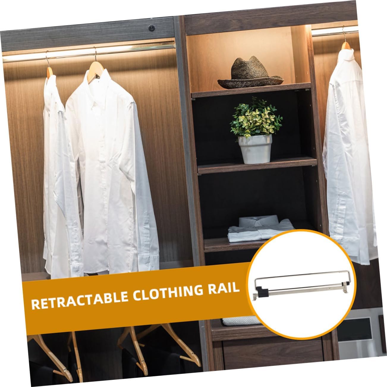 5pcs Adjustable Telescopic Wardrobe Hanger Rod Sturdy Iron Clothes Bar for Space Saving Closet Retractable Design for Easy Organization and Optimal Use