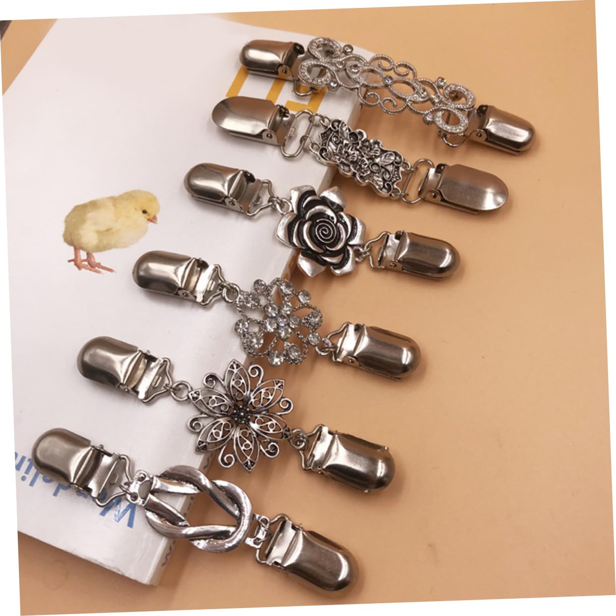SOIMISS 18piezas Alfileres De Cadena Clip De Suéter Broche Decorativo De Flores Para Cuello De y Suéter Accesorios Elegantes Para Ocasiones Formales y Casual