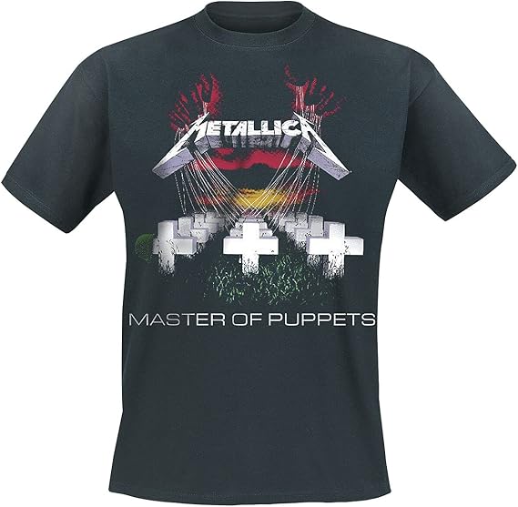 Metallica, Master of Puppets Hombre Camiseta Negro Regular