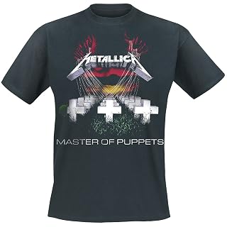 Générique Metallica Master of Puppets Homme T-Shirt Manches Courtes Noir 100% Coton Regular/Coupe Standard — B01K7XLGSO - Les Beatles, Paul McCartney, John Lennon, RIngo Starr, George Harrison