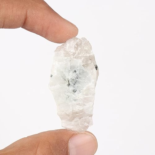 Miniatura 3 de GEMHUB Calcita de arco iris blanco natural sin cortar de 89.65 quilates, piedra curativa de critsal, piedra de chakra curativa para múltiples usos