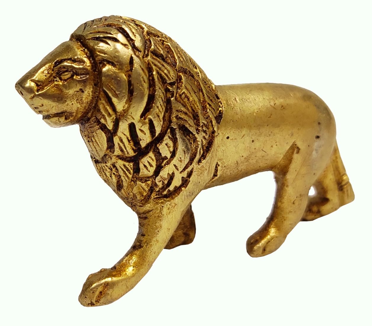 Statue en laiton lion impérial objet d'art pur et authentique Purpledip