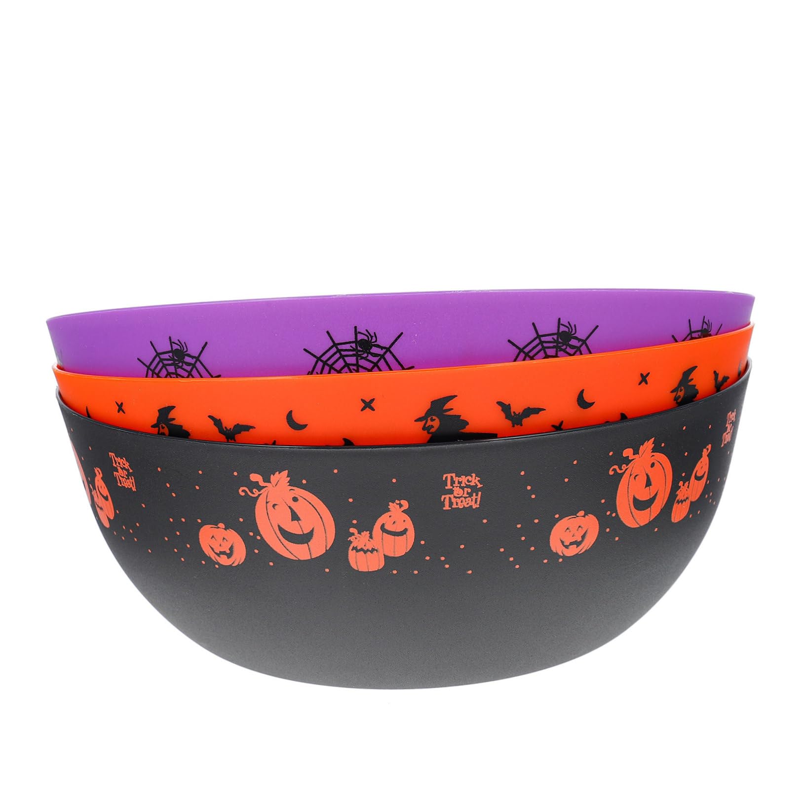 Lot De 3 Bols De Service Pour Halloween Saladier Bol À Fruits Bol À Bonbons Fournitures De Cuisine Robustes Et Faciles À Nettoyer