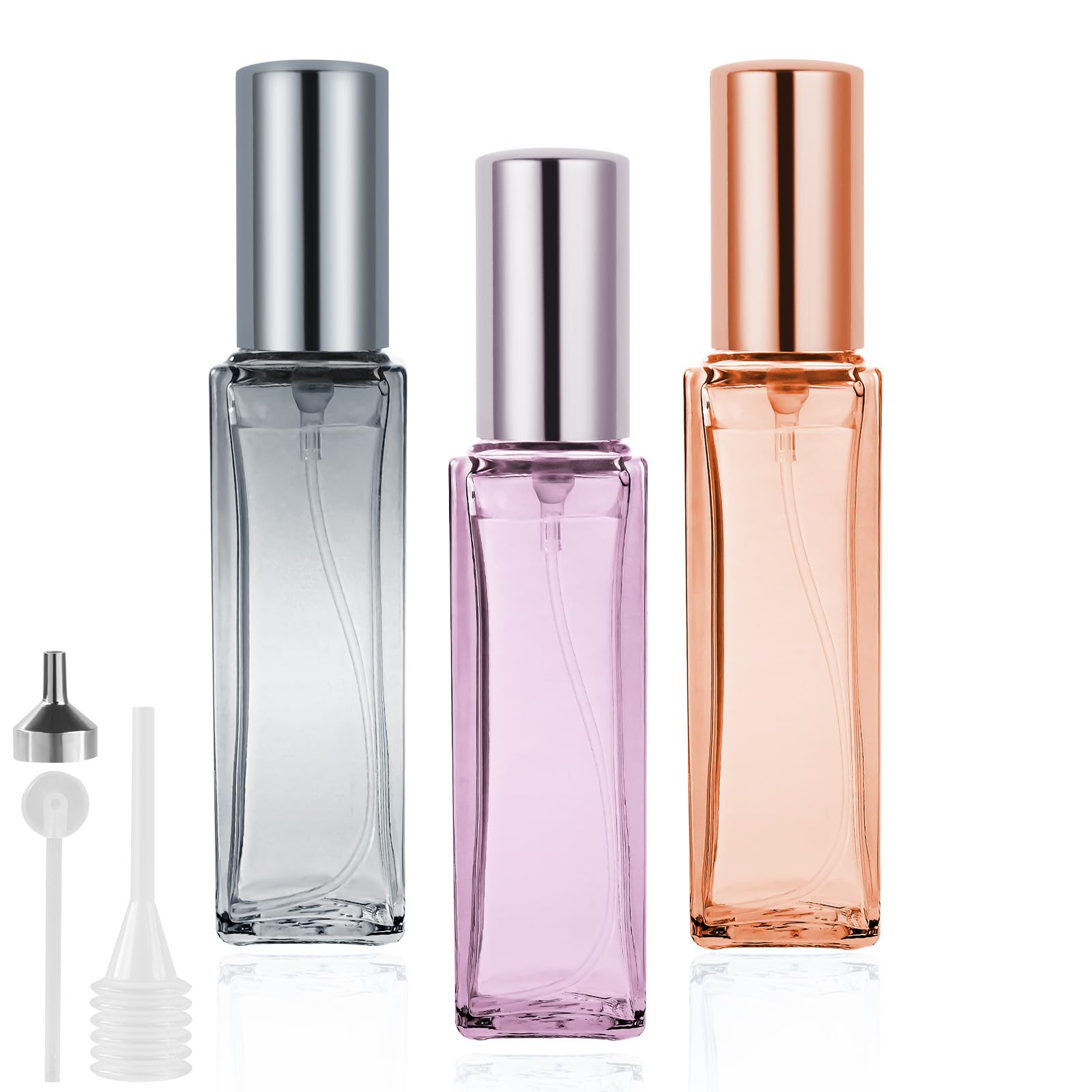 LOPHE Parfümzerstäuber 20ml, 3 Stück mini Parfum Zerstäuber Für Unterwegs, Portable Parfümzerstäuber Nachfüllbar Leer, Zerstäuber Parfüm Sprühflasche, Perfume Sprayer für Reise Männer und Frauen